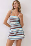 Stripe Print Athletic Dress