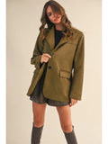 Suede Oversized Blazer