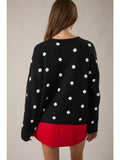 Polka Dot Sweater Cardigan - Greige Goods