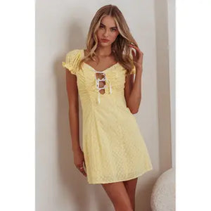 Sunflower Mini Dress - Greige Goods
