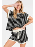 Striped Top & Shorts Set