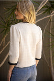 Gold Button Tweed Jacket - Greige Goods
