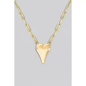 Heart Chain Necklace - Greige Goods