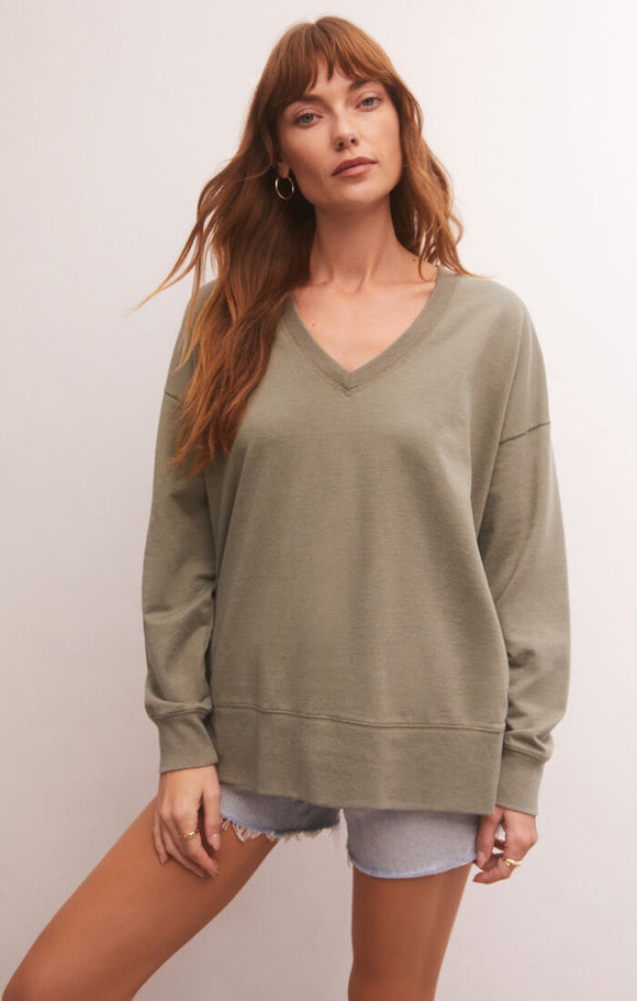 Modern V-Neck Weekender - Greige Goods