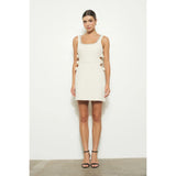 Sequin Bow Cutout Mini Dress - Greige Goods