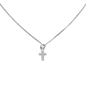 Silver Shiny Cross Necklace - Greige Goods