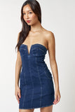 Denim Corset Mini Dress - Greige Goods