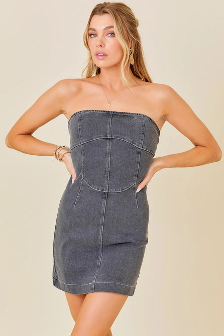 Stitchwork Denim Mini