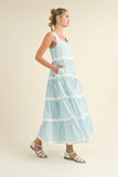 Tiered Ric Rac Midi - Greige Goods