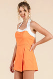 Halter Tie Playsuit Romper - Greige Goods