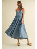 Denim Midi Dress - Greige Goods