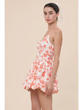 Floral Bubble Mini Dress - Greige Goods