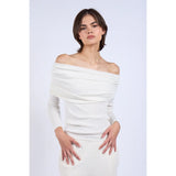 Off Shoulder Top - Greige Goods
