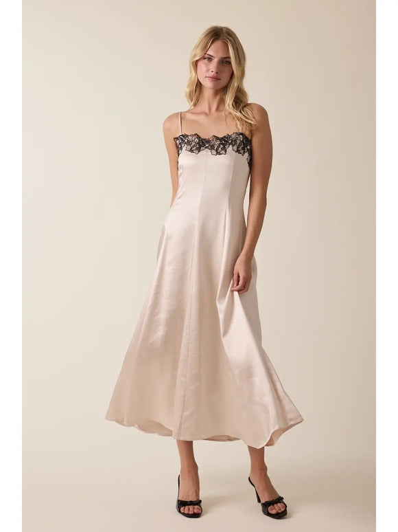 Black Lace Midi Dress