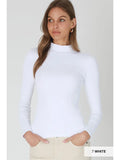 LS Ribbed Mock Neck Top