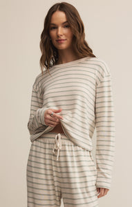Laid Back Stripe Top - Greige Goods