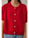 Short Sleeve Sweater Cardigan