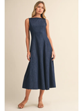 Sleeveless Denim Midi Dress - Greige Goods