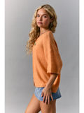Short Sleeve Crew Neck Sweater