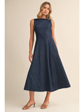 Sleeveless Denim Midi Dress - Greige Goods
