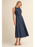 Sleeveless Denim Midi Dress - Greige Goods