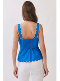 Scallop Trim Sleeveless Top