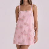 Lace Sleeveless Mini Dress