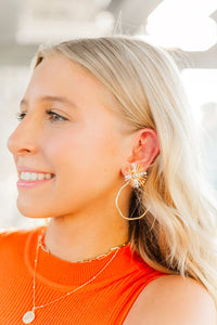 Gameday Sequin Sunburst Hoops - Greige Goods