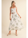 Scallop Top & Midi Skirt Set - Greige Goods