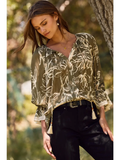 Plus Floral Printed Blouse