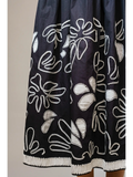 Floral Embroidered Empire Maxi Dress - Greige Goods