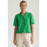 Ruffle Detail Bubble Top - Greige Goods
