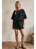 Polka Dot Top and Shorts Set - Greige Goods