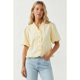 Ruffle Detail Bubble Top - Greige Goods