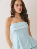 Lace Trim Detail Mini Skirt & Top Set