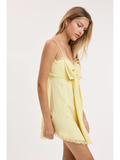 Ribbon Lace Swing Mini Dress - Greige Goods