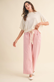 Striped Wide Leg Drawstring Pants