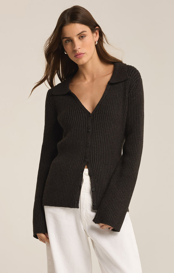 Rina Button Up Sweater - Greige Goods