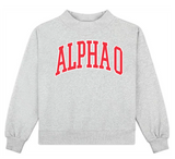 Sorority Embroidered Mockneck - Greige Goods