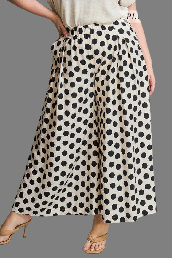 Polka Dot Wide Leg Pants