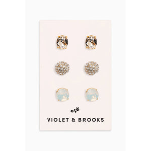 Mia Earring Gift Trio - Greige Goods