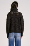 1/2 Zip Open Knit Sweater - Greige Goods