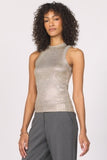 Pamela Metallic Tank - Greige Goods