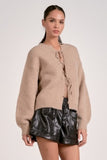 Front Tie Sweater Cardigan - Greige Goods