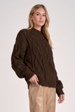 Cable Knit Crewneck Sweater - Greige Goods