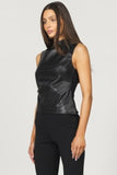 Shaunee Leather Top - Greige Goods