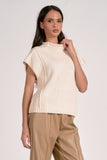 Short Sleeve Sweater Crewneck - Greige Goods