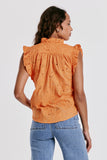 Ellie Ruffle Blouse - Greige Goods