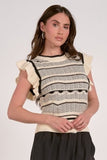 Ruffle Sweater Top - Greige Goods