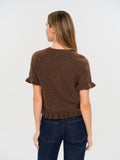 Cocoa Ruffle Sweater